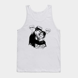 Kiss or Kill Vintage Feminist Valentine Shirt Tank Top